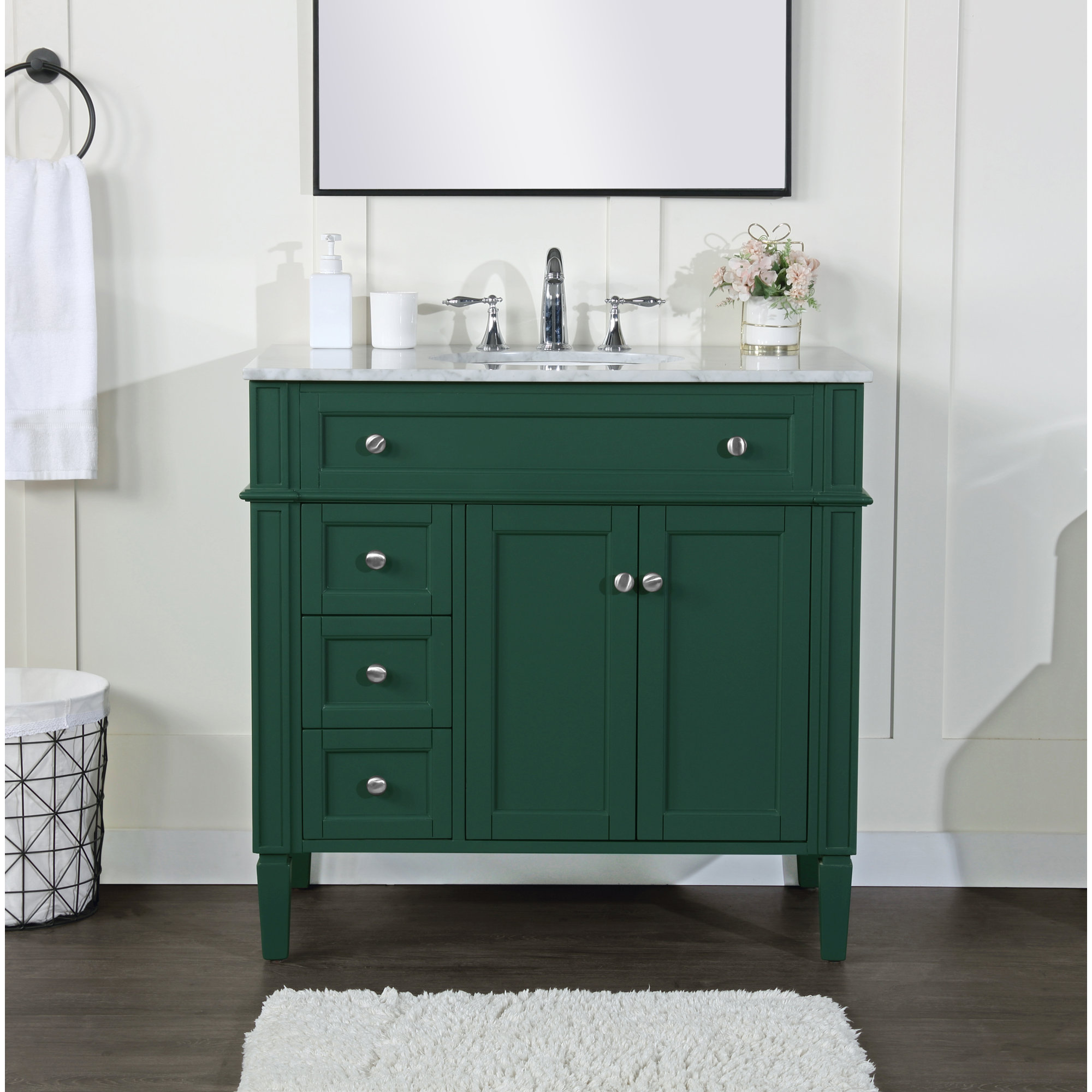 Rivers 36'' Single Bathroom Vanity, Green