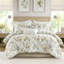Ensemble d'édredon surdimensionné en satin de coton 6 pièces Cal King
