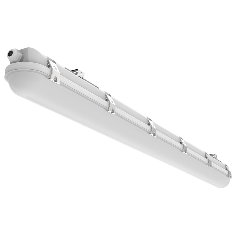 4FT Tri-Level Sensor LED Vapor Tight Light w/Remote, IP65 IK08 20W/40W 125LM/W LED Vapor Proof Fixture, 5000K 100-277V Dimmable 4 Foot Waterproof LED Outdoor Shop Light Fixture for Carport Garage,FCC