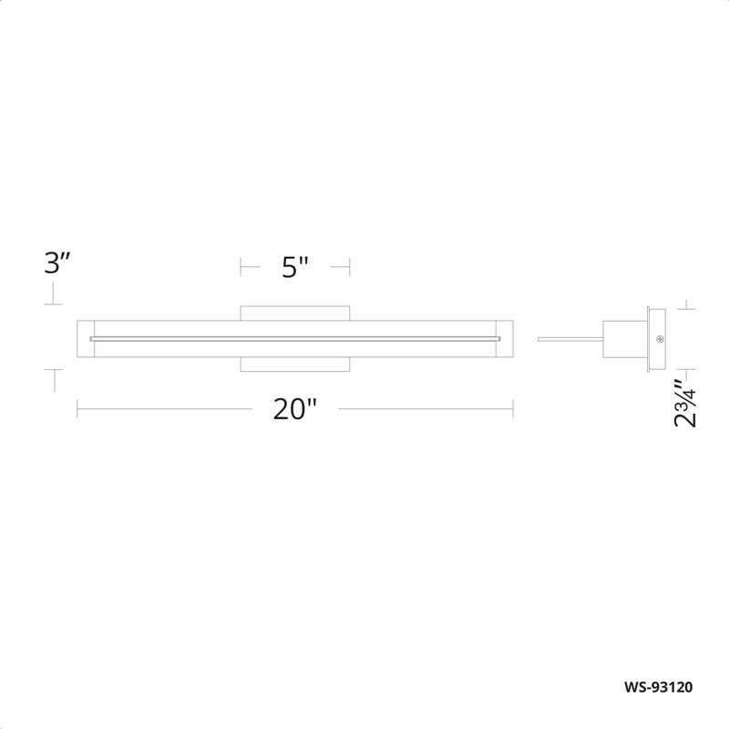 1 - Light LED Bath Bar, Brushed Nickel