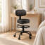 Chaise de dessin ergonomique avec dossier, tabouret de bureau pivotant à roulettes avec repose-pieds réglable - Noir/1 pièce-273369683-274005019