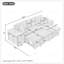 Ensemble de canapé modulaire réversible en L de 104,5 pouces avec canapé-lit 3 places avec rangement et 2 tabourets pour le salon-118132984