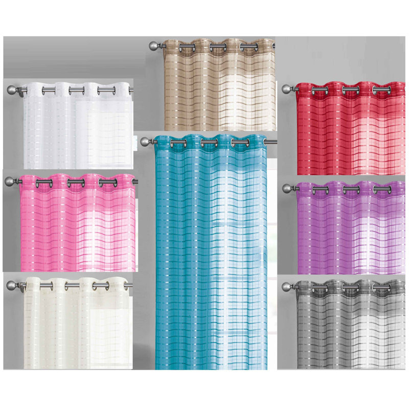 Didonna Sheer Curtain Pair, Pink