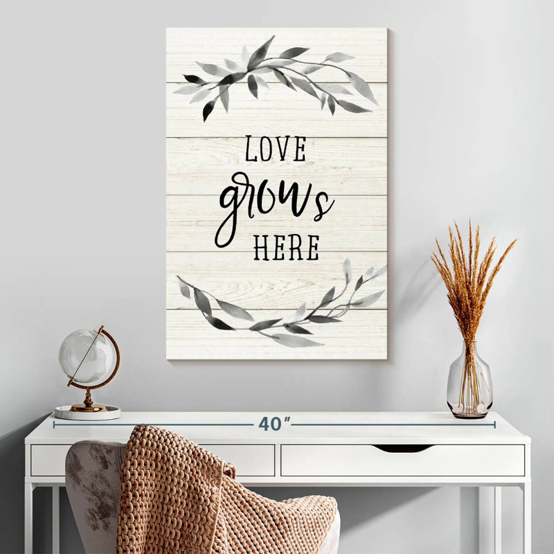 Plaque murale Kema Love Grows, H 30 po x l 20 po