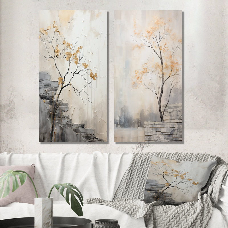 Ensemble de salon Minimalisme Calm River Forest - Trees, H 28 po x l 24 po