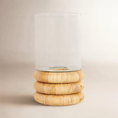 Glass Hurricane Lamp Sculpture