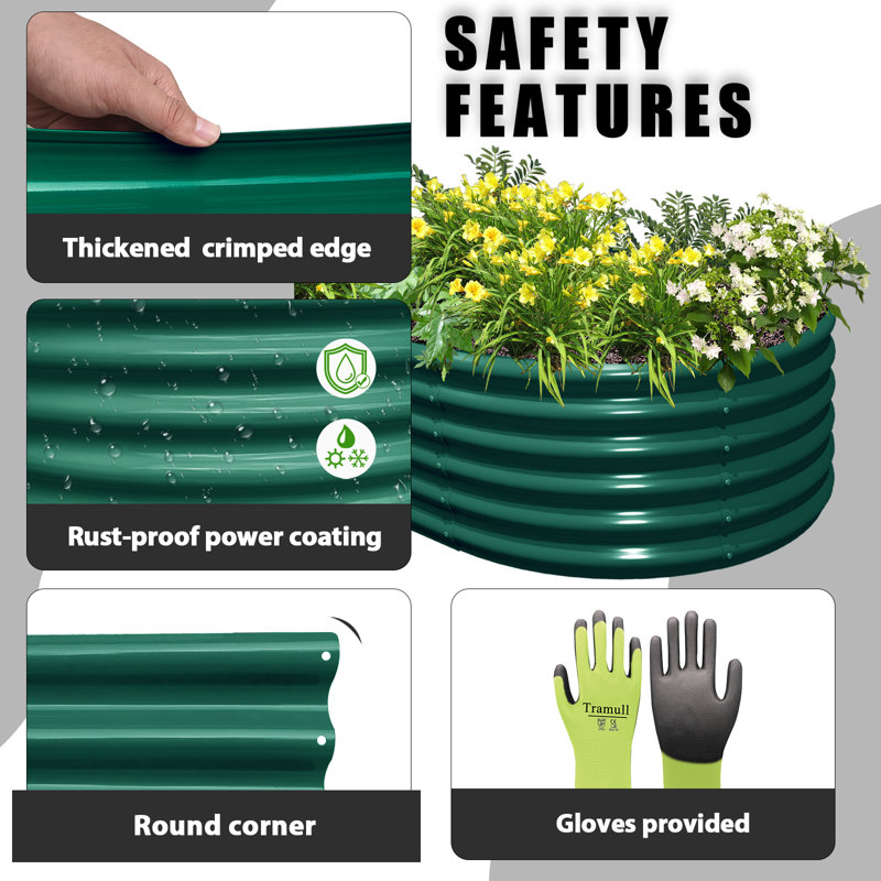 Ruthanna Raised Garden Bed, Green