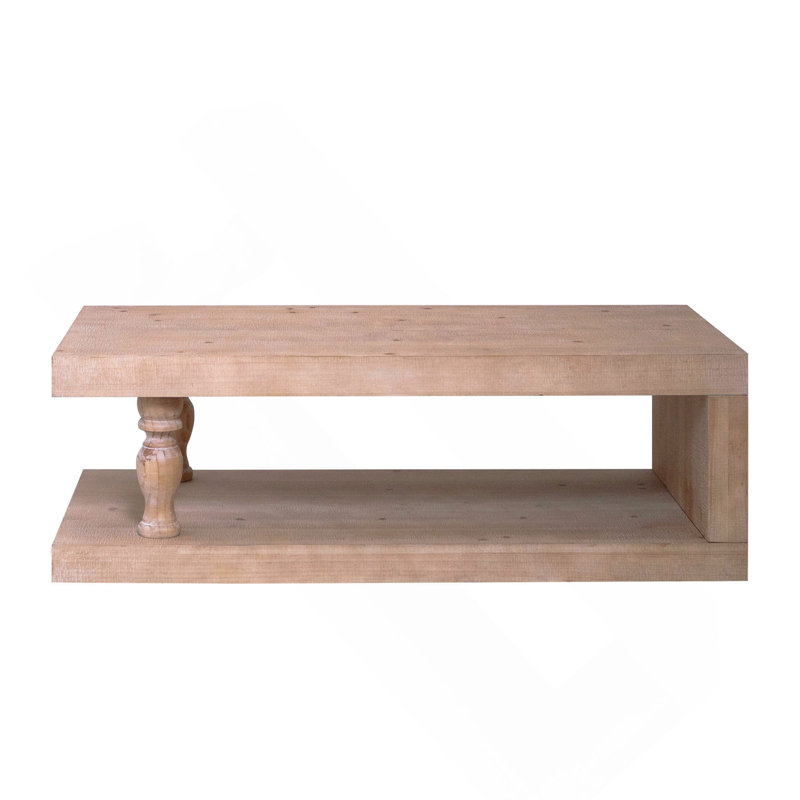 Table basse rustique, table basse en bois, table basse maison de campagne, mobilier rustique moderne, table basse avec tablette, table de salon en bois
