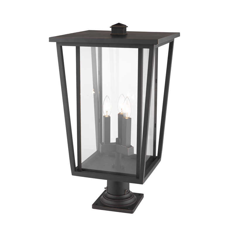Luminaire suspendu à 3 lumières Amreet, Bronze huilé