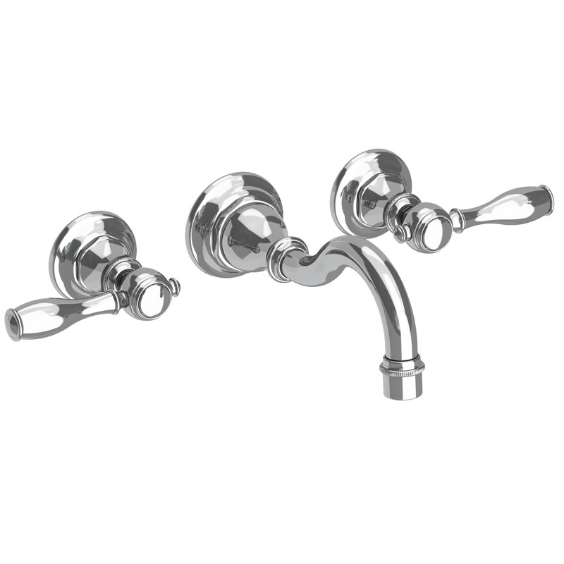 Victoria Wall Mount Bathroom Faucet, Polished Chrome