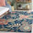 Jardin Handtufted Wool Cotton Floral Rug in Blue/Green-93743691
