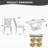 69.3" Modern Minimalist Rectangle Dining Table Set For 4, Kitchen Table With Tufted Chairs, Ideal For Small Dining Room & Open Kitchen, Silver+White Table, Dark Gray Chairs-1226043547-1226043544