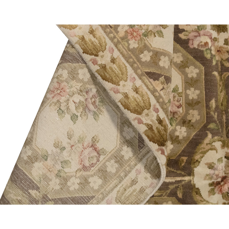 Handmade Silk and Wool Area Rug