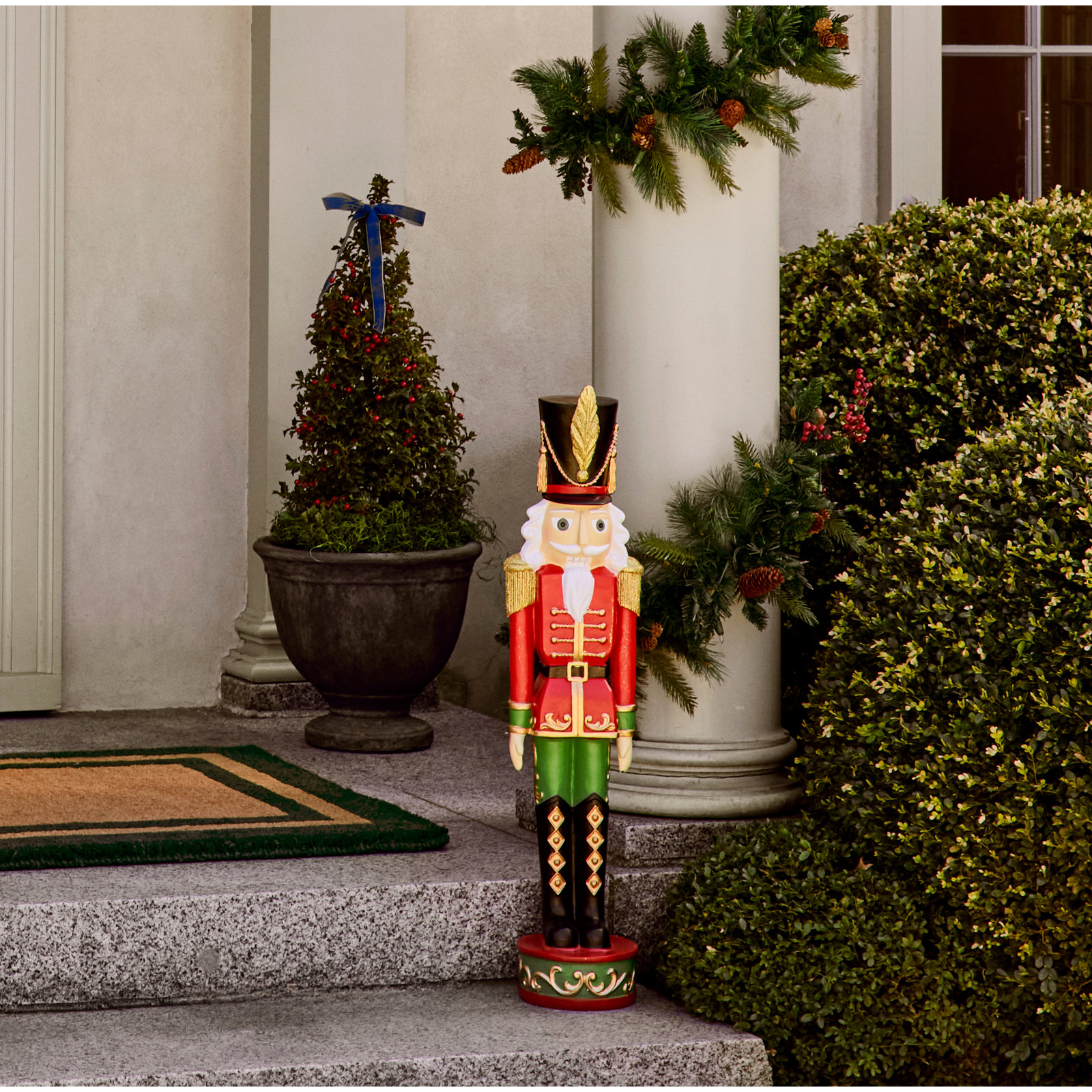 Christmas Nutcracker, 37.5" H x 9" W x 7.5" D, Green