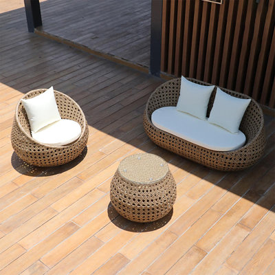 Buhs 3 - Person Patio Conversation Set with Cushions