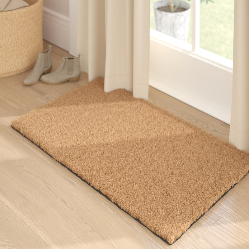 Tapis d'extérieur antidérapant Kasper, L 17 po x L 29 po, Brun clair