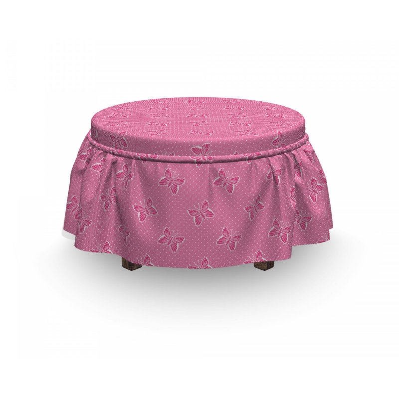 Housse pour repose-pieds spots papillons