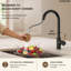 Ensemble de robinet de cuisine double - robinet rétractable et robinet à eau par osmose inversée pour évier de cuisine-131365776