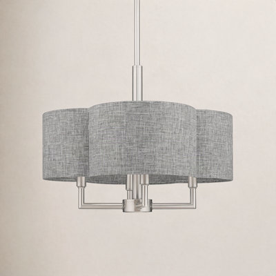Vino Steel Dimmable Drum Chandelier