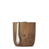 S'well Triple-Layered Vacuum-Insulated Stainless Steel Ice Bucket with Tongs, Teakwood