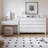 47.24"White Solid Wood Eight-Drawer Cabinet