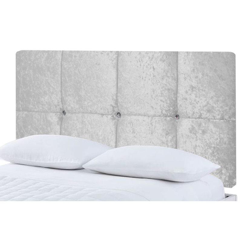 Upholstered Headboard, Small Single (2'6), White Velvet