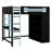 Modern Loft Bed with Integrated Desk and Open Wardrobe Storage-208471761