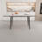 47" - 63" Dining Table, , White Marble Pattern, Black Metal Legs, Creates A Comfortable Atmosphere Modern Industrial Expandable To 63", Texture, For Relaxed