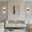Appliques murales noires pour salle de bain en marbre albâtre de 14 po Aleinah (ampoules incluses)-951632878