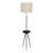 Lighting, Floor Lamp, 63"h, Black Metal, Ivory / Cream Shade, Contemporary