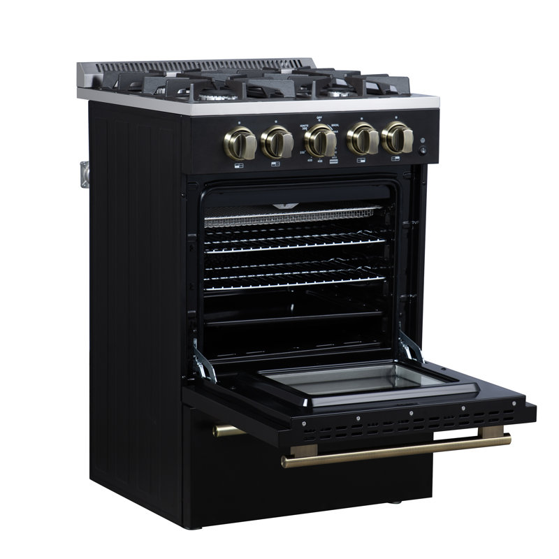 Cuisinière à gaz 24 pouces Breno, Noir