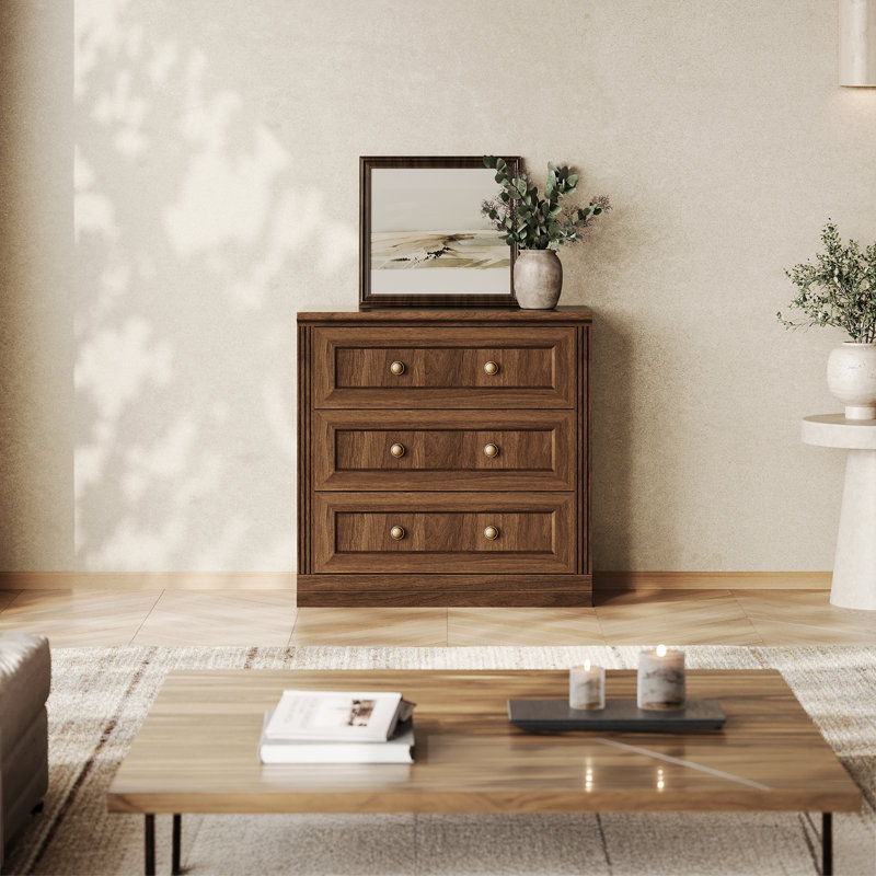 Commode basse, noyer, Brun