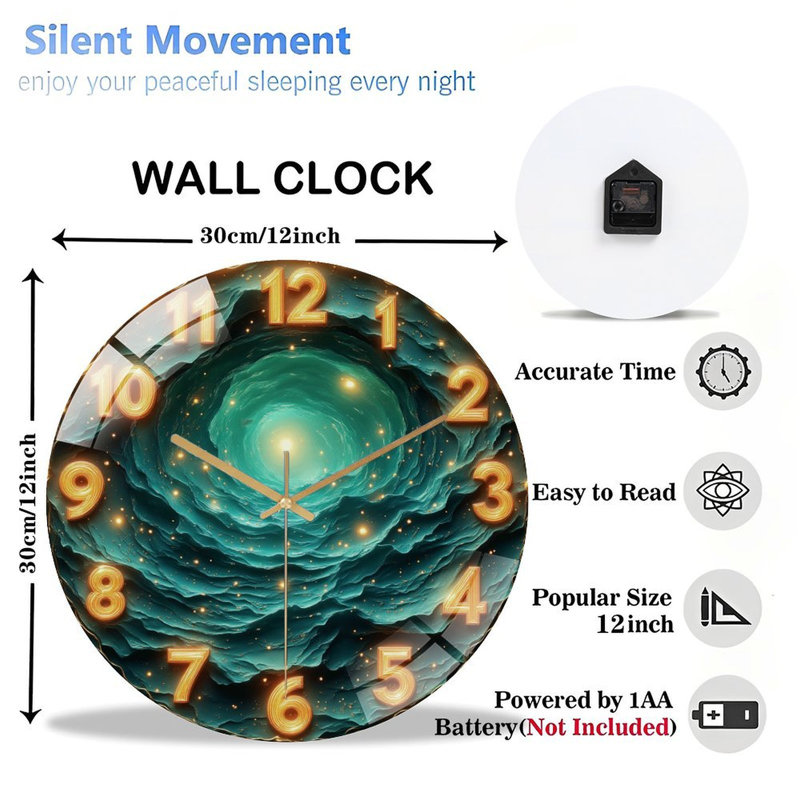 Horloge murale cosmique 12 po