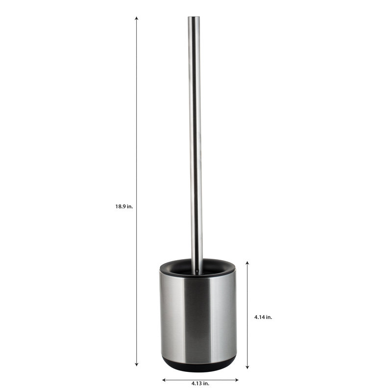 Stainless Steel Toilet Brush and Holder with Long Handle