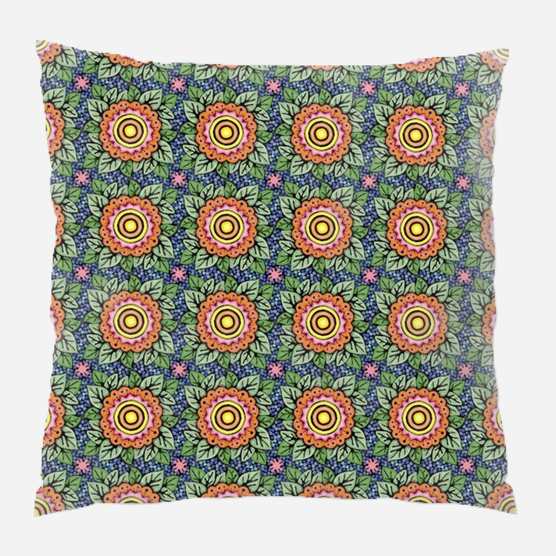 Coussin mosaïque, Intérieur