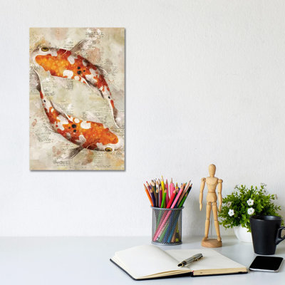 Koi Fishes by Durro Art - Wrapped Canvas Print