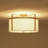 3 - Light Round Drum Fabric Semi Flush Mount
