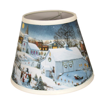 10 "Christmas Lithograph, trombone sur abat-jour