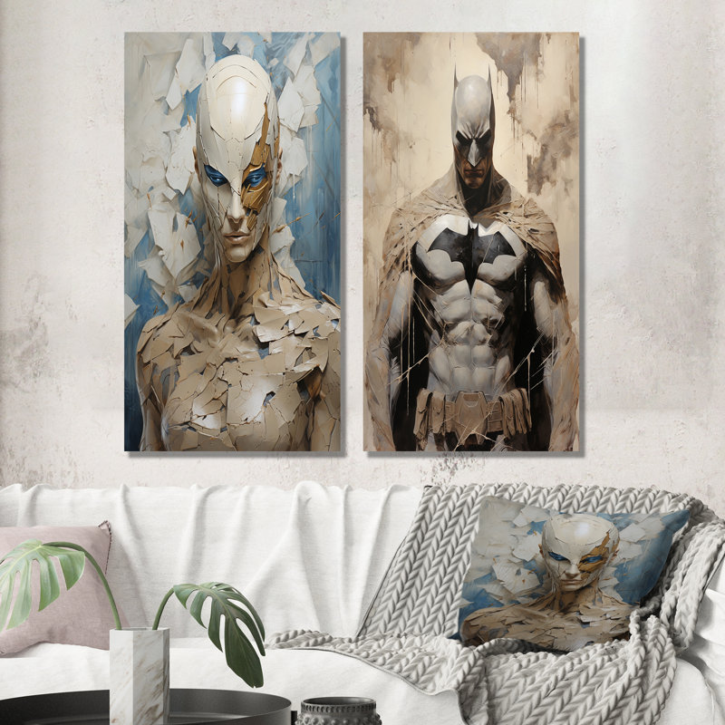 «Darkness Superheros», ensemble de salon superheros, H 28 po x l 25 po, Toile tendue