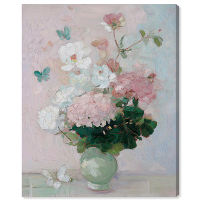 Hydrangea Blossoms I Canvas Print Floral Wall Decor by Art Remedy, Gallery Wrapped, 24 x 30