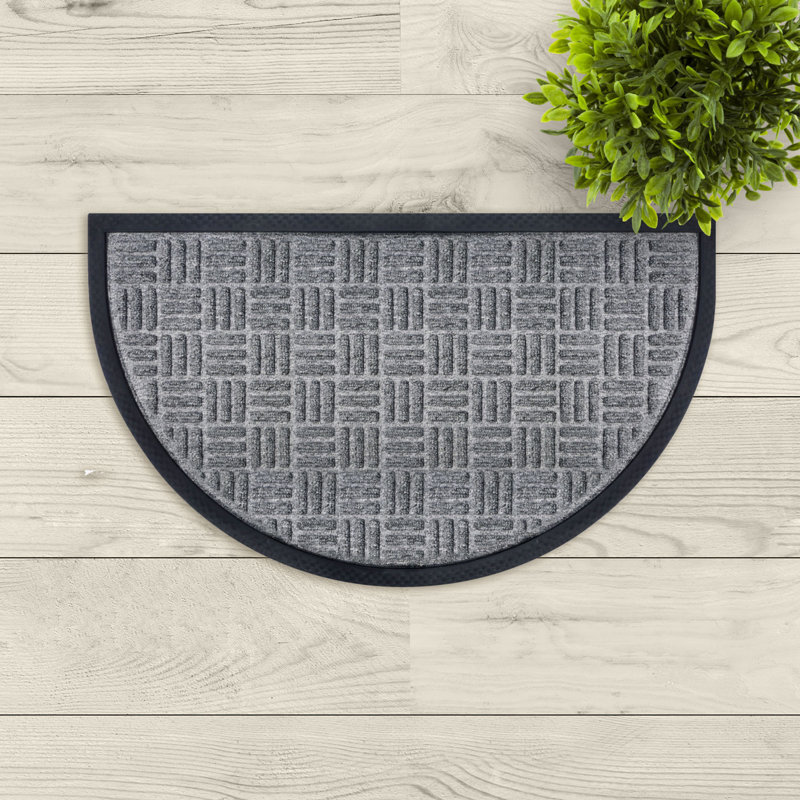 Fußmatte Country - Türmatte mit Rand und Struktur 45 x 75 cm, Grey