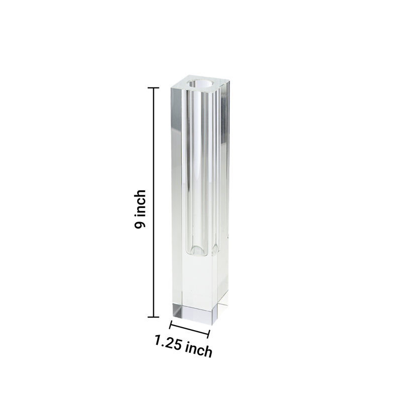 Vase en cristal Serene Spaces Living, H 9 po x l 1,25 po x P 1,25 po