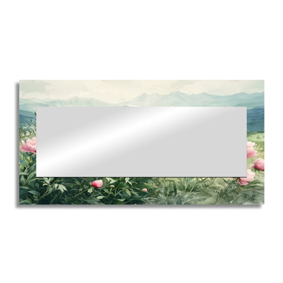 Peonies In The High Meadows II - Floral Mirror Wall Decor - Printed On Metal