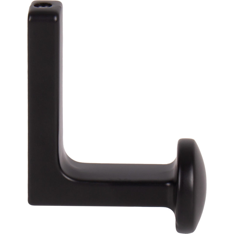Modern Round Robe Hook - Matte Black, Matte Black