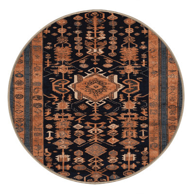 Machine Washable Turkish Brown Area Rug