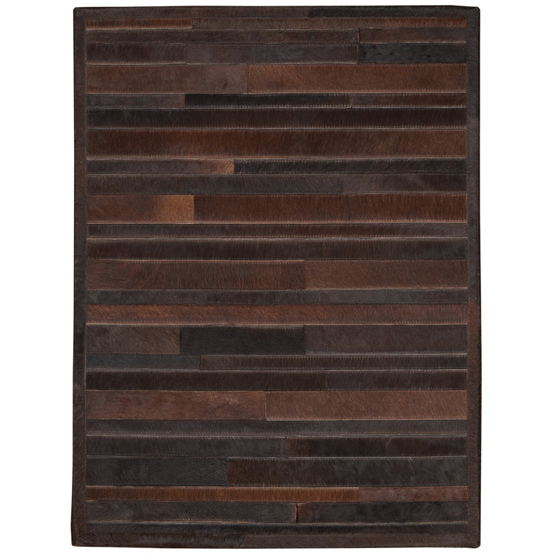 Prairie Cowhide Geometric Indoor Rug, Rectangle 2'3" x 3'