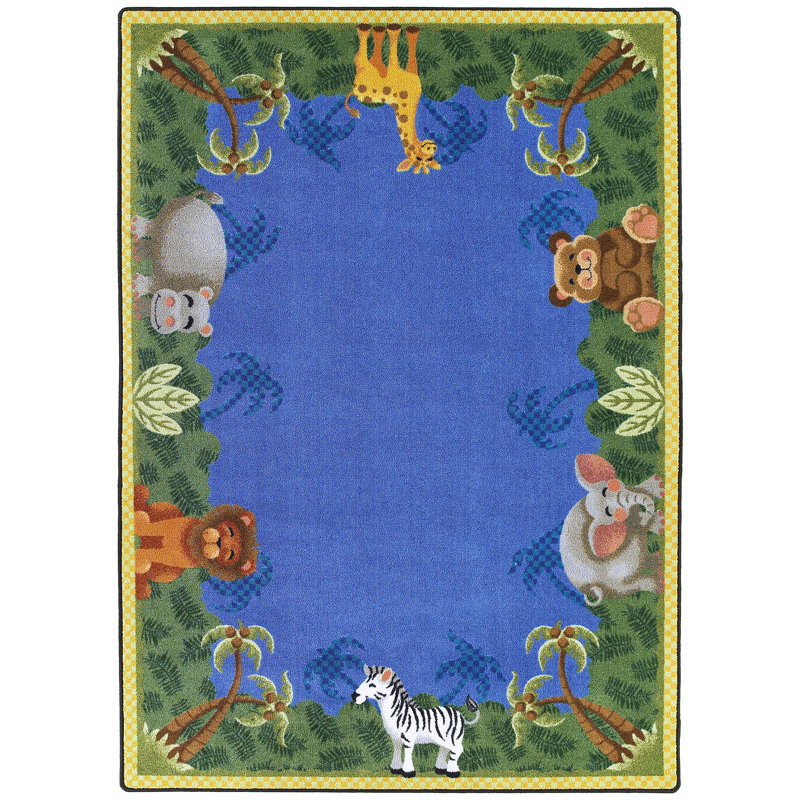 Tapis Just For Kids Jungle Friends, Rectangle 3 pi 10 po x 5 pi 4 po