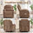  Katrein Brown Chenille Power Recliner with Heat and Massage, Lift Function-873100366