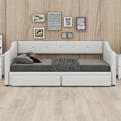 Upholstered Daybed With Two Drawers