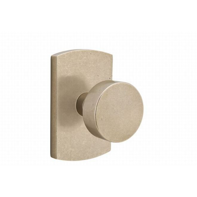 Ensemble de faux boutons Emtek avec rosette # 4 et bouton rond Emcastk, Cascade bronze blanc